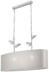 Lustră pe lanț NOEMI 2xE27/60W/230V argintiu