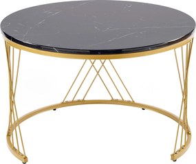 Set modern de măsuțe nesting, 2 piese, 70x70x45 cm/45x45x40 cm, Negru