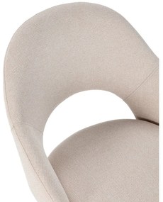 Scaune de dining bej 2 buc. tapițate Lia – Marckeric