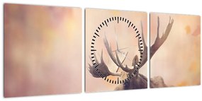 Tablou - Pădure în frunze de toamnă (cu ceas) (90x30 cm)