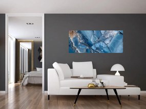 Tablou - Marmură albastră fragmentată (120x50 cm)