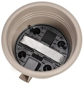 Plastia Ghiveci cu auto-irigare Narza diametru 40cm, gri, diam. 40 cm