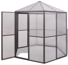 vidaXL Seră, 240x211x232 cm, aluminiu