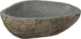 vidaXL Chiuvetă din piatră de râu Gri deschis 52 x 40 x 15 cm