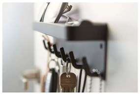 Cuier pentru chei cu raft YAMAZAKI Smart, negru