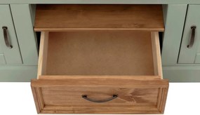 Comodă TV verde-deschis din lemn de pin 160x50 cm Selma – Støraa