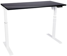 Birou reglabil electric TerrA3 s WHITE - profil pătrat, cadrul alb (Dimensiune blat: 100x60 cm, Culoare blat: Stejar negru 18mm)
