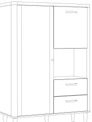 Comodă VIRO maro/bej