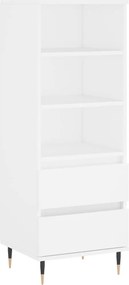 vidaXL Dulap înalt, alb, 40x36x110 cm, lemn compozit