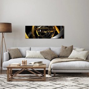 Tabloucu abstracție modernă (cu ceas) (90x30 cm)