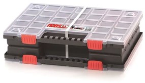 Organizator cu două case 39,9 x 30,3 x 10 cm, separatoare, gri