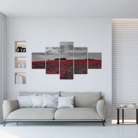 Tablou cu maci (125x70 cm), în 40 de alte dimensiuni noi