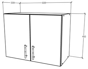 Corp haaus Karo, Lemn Natural/Alb, 60 x 30 x 45 cm