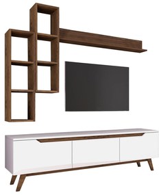 Mobilier living Mitevu 10 (alb + Nuc) . 1095672