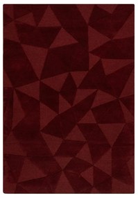 Covor burgundy țesut manual din lână 160x230 cm Shard Red – Flair Rugs