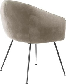 Scaun design LUX Elbury, catifea Savona greige