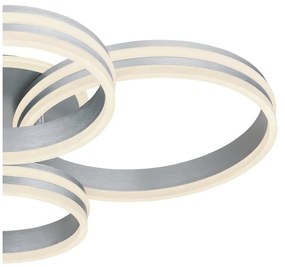 Plafoniera LED dimabila cu telecomanda design modern Rubio gri