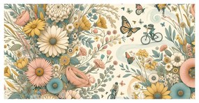 Tablou pistă de biciclete înflorită