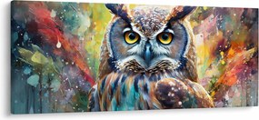 Tablou - Pictură de o bufniță (120x50 cm)