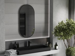 Mexen Loft oglindă de baie ovală 100 x 50 cm, ramă neagră - 9851-100-050-000-70