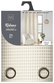 Draperie bej din catifea 140x260 cm Swing – douceur d'intérieur