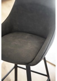 Scaune de bar gri 2 buc. (înălțime șezut 65 cm) Alison – Rowico