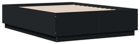 3209731 vidaXL Cadru de pat, negru, 140x190 cm, lemn prelucrat