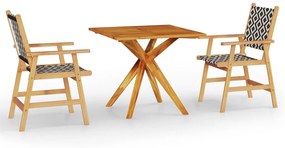 3087137 vidaXL Set mobilier grădină, 3 piese, lemn masiv de acacia