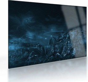Tablou pe sticlă - Misiune extraterestră (70x50 cm)
