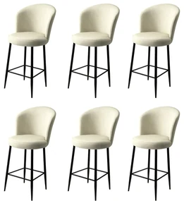 Set de scaune de bar Fora Cream, 6 buc., 6 buc.