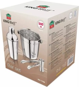 Set agitator cu frigider Kinghoff KH 1706, 4 piese, Pahar de masura, Ceste, Otel inoxidabil