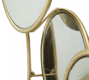 Set 7 oglinzi decorative aurii cu rama din metal, 81x73x7,5 cm, Glam Mauro Ferretti