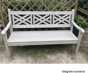 Bancă de grădină din lemn, gri, 150 cm, FABLA