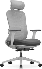 RESIGILAT- SYNO-HG Scaun ergonomic, suport lombar cu Masaj, sezut translatabil, cotiere 3D, tetiera 2D, Mesh/textil, Gri