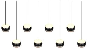 Lustră neagră-argintie LED Orbit – Trio Select