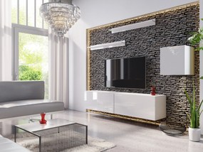 Mobilier camera de zi Dophia (alb + alb lucios). 1007707