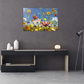 Tablou cu luncă înflorită (90x60 cm)