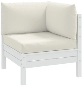 vidaXL Perne de paleți, 3 buc., melanj crem, material textil