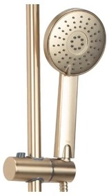 REA-P7051 - Set de duș cu baterie LUIS, auriu periat