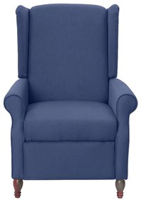 342225 vidaXL Fotoliu rabatabil, albastru, material textil