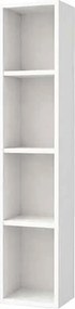 Dulap coloana mare suspendat KolpaSan Storia cu rafturi 28x150 cm finisaj alb
