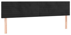 346168 vidaXL Tăblii de pat, 2 buc, negru, 80x5x78/88 cm, catifea