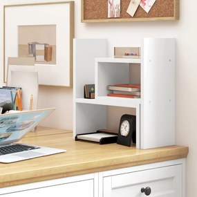HOMCOM Raft de birou modular, organizator de birou multifuncțional, 2 piese, MDF, alb | Aosom Romania