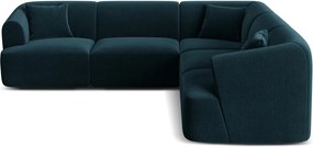 Colțar petrol cu tapițerie din catifea Campi – Cosmopolitan Design