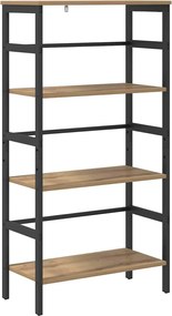 vidaXL Raft pentru cărți Stejar Artizanal 60 x 29,5 x 115 cm