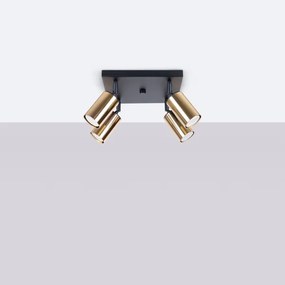 Spot Sollux SL.1386 WINX 4xGU10/10W/230V negru/auriu