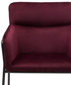 Fotoliu design bordo HELSINKI VELVET