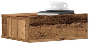 vidaXL Noptiera plutitoare Lemn vechi 40x32x15 cm Lemn prelucrat