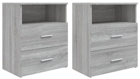 vidaXL Noptiere, 2 buc., gri sonoma, 50x32x60 cm