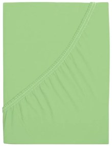 Cearsaf jersey din bumbac mako LUXORA 90x200 cm verde deschis